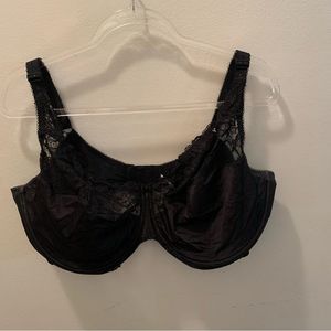 Womens Delimira Black Unlined Bra Size 46G